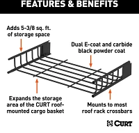 CURT 21 in x 37 in Roof Rack Cargo Carrier Extension                                                                            