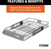 CURT 21 in x 37 in Roof Rack Cargo Carrier Extension                                                                            