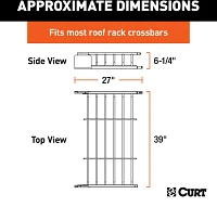 CURT 21 in x 37 in Roof Rack Cargo Carrier Extension                                                                            