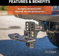 CURT 13,000 lb Adjustable Channel Mount with 2-5/16 in Ball and Pintle                                                          