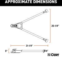 CURT Adjustable 5,000 lb Universal Tow Bar                                                                                      