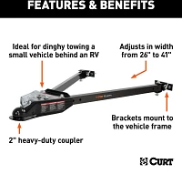 CURT Adjustable 5,000 lb Universal Tow Bar                                                                                      