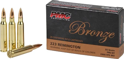 PMC Bronze .223 Remington 55-Grain Rifle Ammunition - 20 Rounds                                                                 