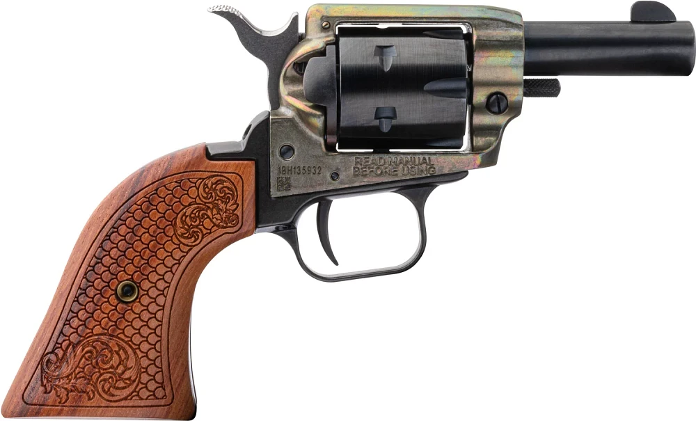 Heritage Barkeep Wood Burn Scroll .22 LR Rimfire Revolver                                                                       