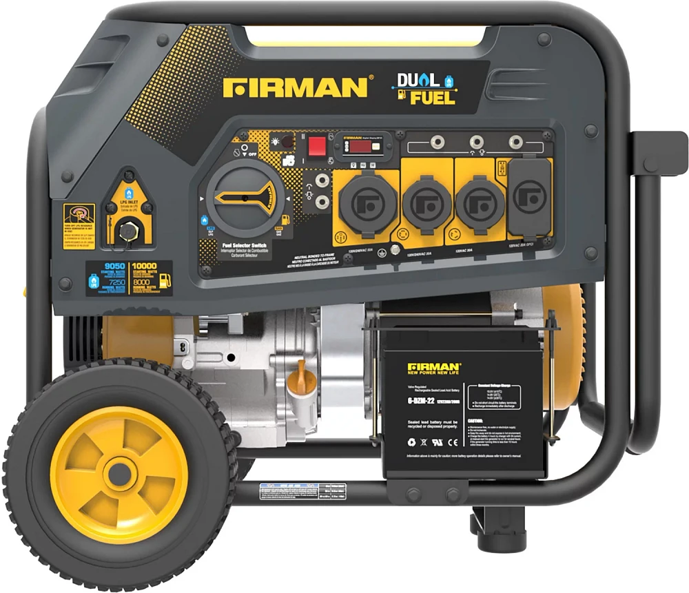 Firman 10,000 Watt Electric Start Dual Fuel Generator                                                                           