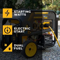 Firman 10,000 Watt Electric Start Dual Fuel Generator                                                                           