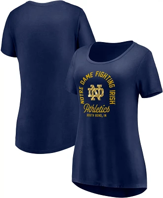 Fanatics Women's University of Notre Dame Block Party Tough Win Flowy Short Sleeve T-shirt