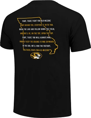 Image One Men's University of Missouri Fight Song State Overlay T-shirt