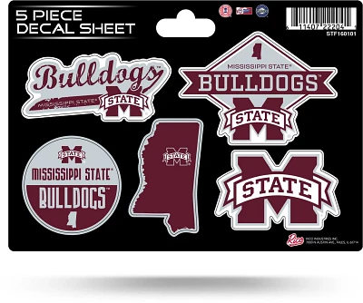 Rico Mississippi State University 5-Piece Sticker Sheet                                                                         