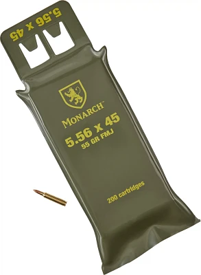 Monarch Battle Pack 5.56 x 45mm NATO 55-Grain Centerfire Rifle Ammunition - 200 Rounds                                          