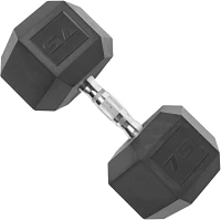 Cap Barbell 75 lb Rubber Coated Dumbbell                                                                                        