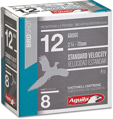 Aguila Ammunition Standard Velocity Birdshot 12 Gauge Shotshells - 25 Rounds                                                    