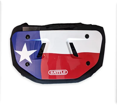 Battle Adults' FB Chrome Texas Flag Back Plate                                                                                  