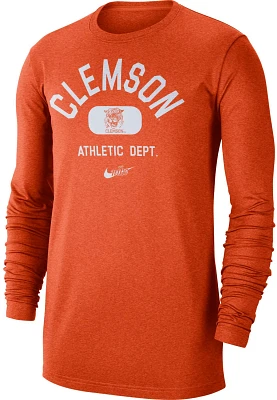 Nike Men's Clemson University Textured Long Sleeve T-shirt                                                                      