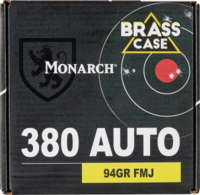 Monarch .380 ACP 94-Grain Ammunition - 200 Rounds                                                                               