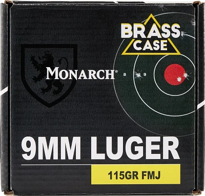 Monarch 9mm Luger 115-Grain Ammunition - 200 Rounds                                                                             