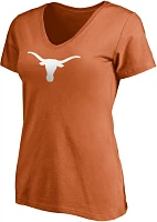 Fanatics Women's University of Texas Primary Logo V-Neck Short Sleeve T-shirt