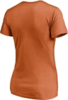 Fanatics Women's University of Texas Primary Logo V-Neck Short Sleeve T-shirt