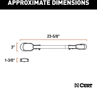 CURT 22.5 in to 31 in Adjustable Bike Adapter Beam for Angled Bikes                                                             