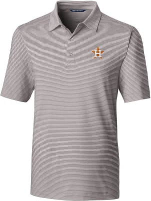 Cutter & Buck Men's Houston Astros Forge Pencil Stripe Short Sleeve Polo Shirt