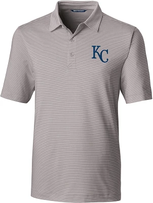 Cutter & Buck Men's Kansas City Royals Forge Pencil Stripe Short Sleeve Polo Shirt