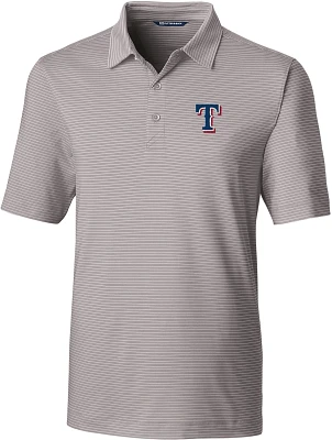 Cutter & Buck Men's Texas Rangers Forge Pencil Stripe Short Sleeve Polo Shirt