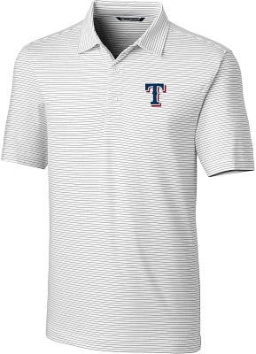 Cutter & Buck Men's Texas Rangers Big Forge Pencil Stripe Polo Shirt                                                            