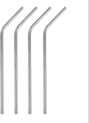 Foster & Rye Sippy Stainless-Steel Straws 4-Pack                                                                                