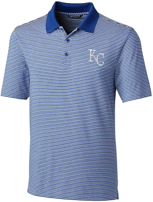 Cutter & Buck Men's Kansas City Royals Forge Tonal Stripe Big and Tall Short Sleeve Polo Shirt                                  