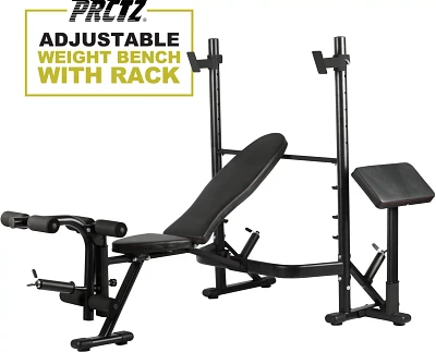 PRCTZ Adjustable Weight Bench and Squat Rack                                                                                    