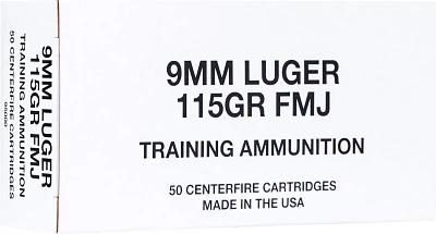 Blazer 9mm Luger 50rd FMJ Training Ammunition - 50 Rounds                                                                       