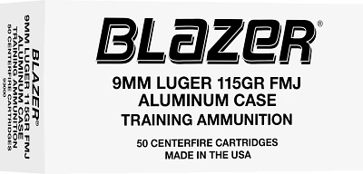 Blazer 9mm Luger 115-Grain Centerfire Ammunition - 50 Rounds                                                                    