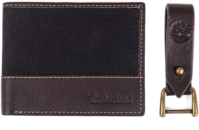 Timberland Canvas Leather Bifold Wallet                                                                                         