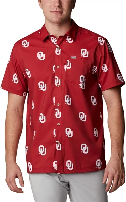Columbia Sportswear Men's University of Oklahoma CLG Super Slack Tide™ Logo Print Shirt