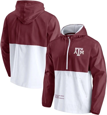 Fanatics Men's Texas A&M University Block Party Woven Anorak 1/4 Zip Pullover                                                   