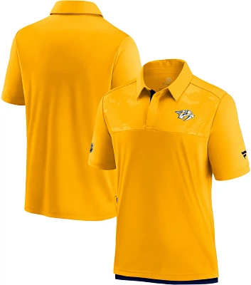 Fanatics Men's Nashville Predators Part Button Short Sleeve Polo Shirt                                                          
