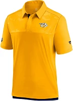 Fanatics Men's Nashville Predators Part Button Short Sleeve Polo Shirt                                                          