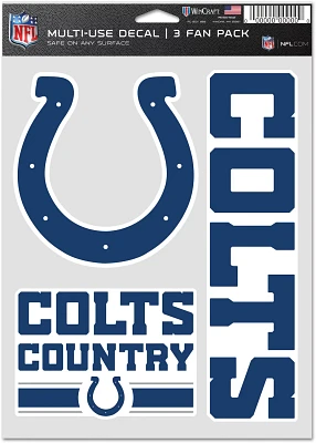 WinCraft Indianapolis Colts Fan Decal 3-Pack                                                                                    