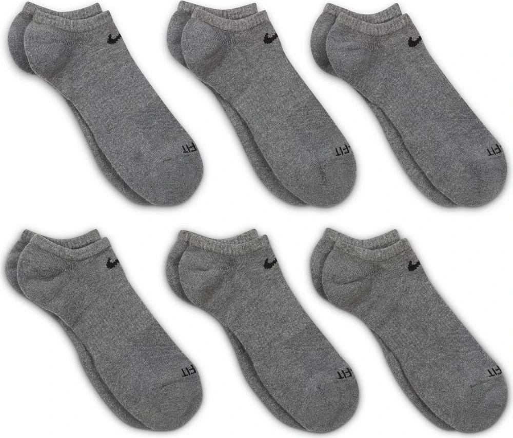 Nike Men's Everyday Plus Cushion Training No Show Socks 6 Pack