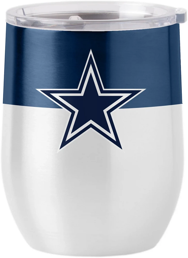 Logo Dallas Cowboys Colorblock 16 oz Stainless Steel Curved Tumbler                                                             