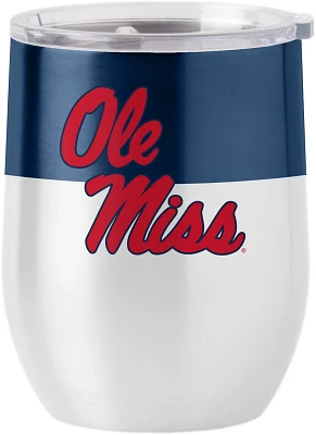 Logo University of Mississippi 16 oz Curved Stainless Steel Colorblock Tumbler                                                  