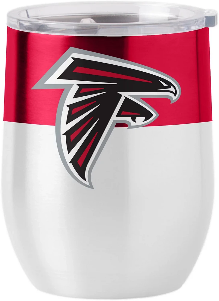 Logo Atlanta Falcons 16 oz Curved Stainless Steel Colorblock Tumbler                                                            