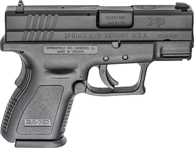 Springfield Armory 9mm XD Sub-Compact Semiautomatic Pistol                                                                      