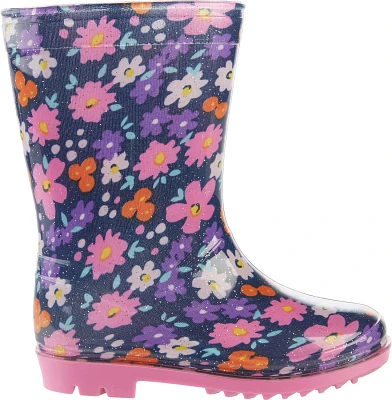 Magellan Outdoors Girls' Floral PVC Boots                                                                                       