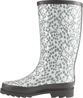 Magellan Outdoors Women's Silver Animal Calf Rubber Boots                                                                       