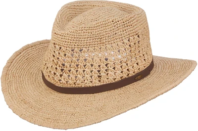 Scala Pronto Men's Crocheted Raffia Outback Hat