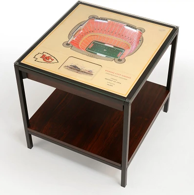 YouTheFan Kansas City Chiefs 25-Layer StadiumViews Lighted End Table                                                            