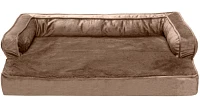 FurHaven Plush Velvet Comfy Couch Orthopedic Sofa Pet Bed