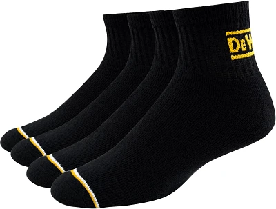 DeWALT Men's Sport Cotton Blend Quarter Socks 4 Pack