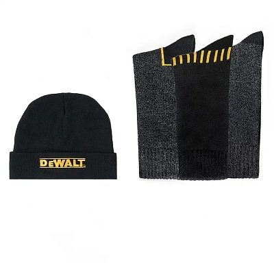 DeWALT Men's Knitted Cap Crew Socks 3-Pack                                                                                      